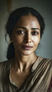 Portrait of a mature woman with healthy, naturally radiant skin