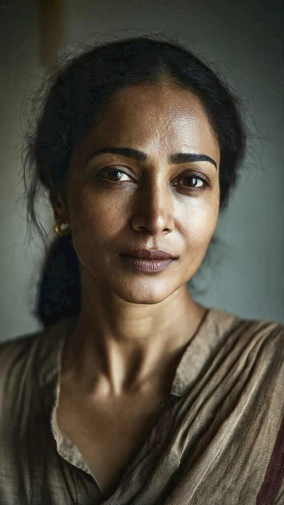 Portrait of a mature woman with healthy, naturally radiant skin